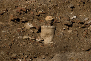 Athens, Greece / April 2019: The archaeological site of the ancient theater of Dionysus, near the Acropolis of Athens. 