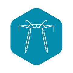 Telegraph electric tower icon. Outline telegraph electric tower vector icon for web design isolated on white background