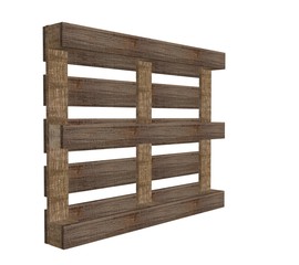 Pallet isolated on white 3D Rendering