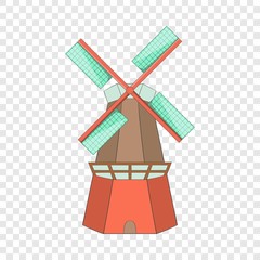 Windmill icon. Cartoon illustration of windmill vector icon for web design