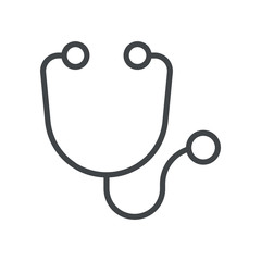 Line icon with stethoscope