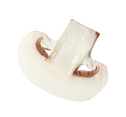 Fototapeta premium Piece of fresh mushroom on white background