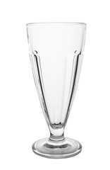 Clean empty pilsner glass isolated on white