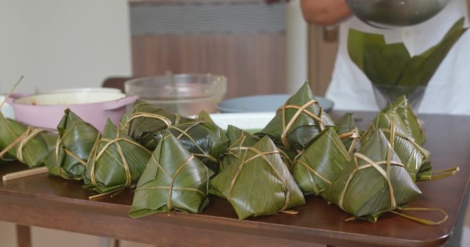 Homemade rice dumpling for Chinese dragon boat festival