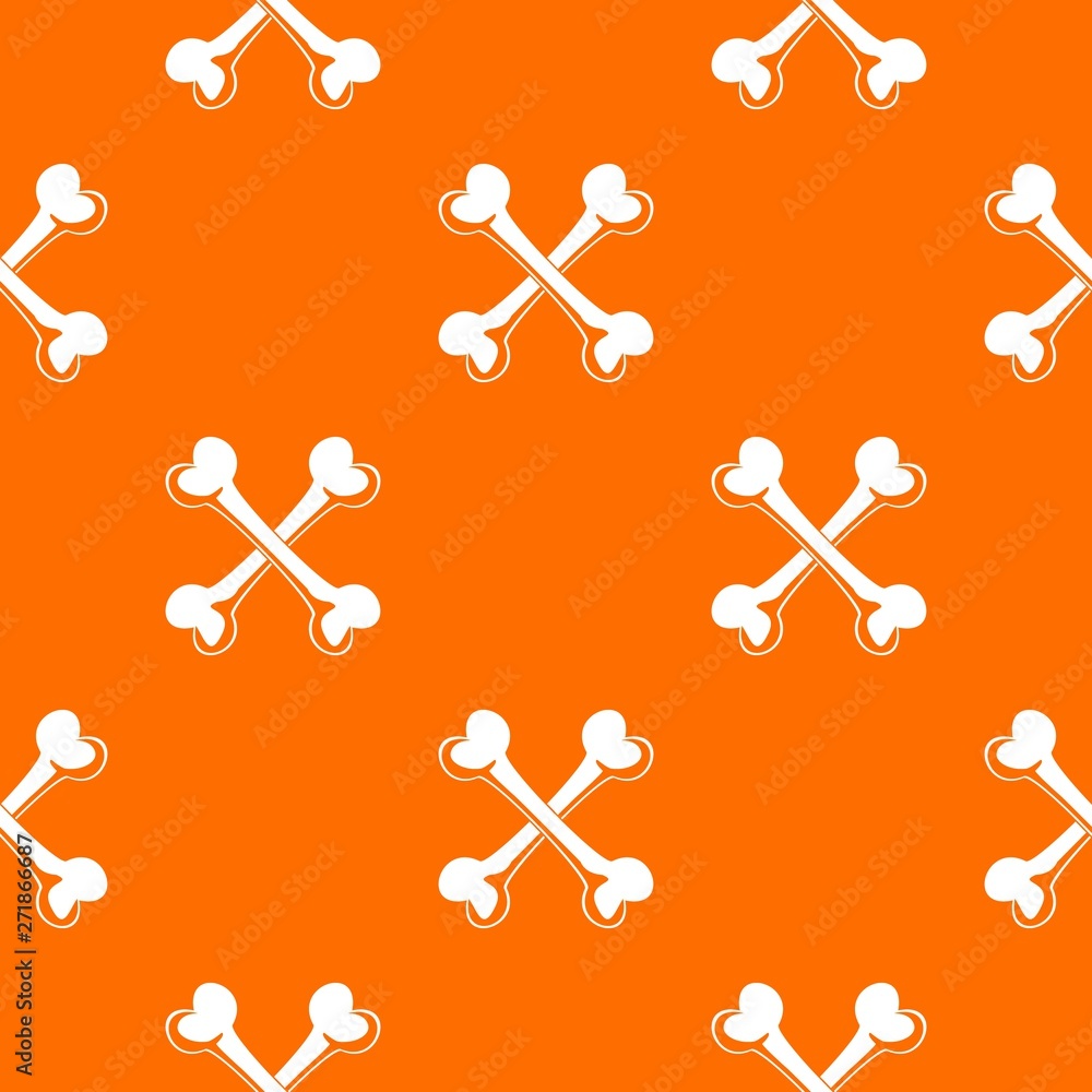 Poster bone pattern vector orange for any web design best