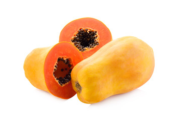 Papaya isolated on white background