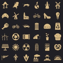 Mill icons set. Simple set of 36 mill vector icons for web for any design