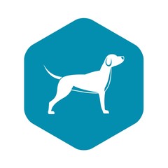 Dog icon in simple style isolated on white background. Animal symbol
