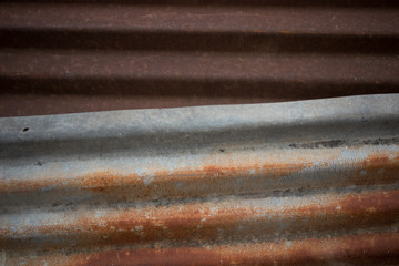 Old Rusted Corrugated Metal Sheets (Background Texture)