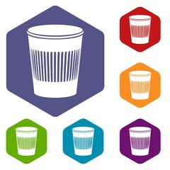 Rubbish bin icon. Simple illustration of rubbish bin vector icon for web