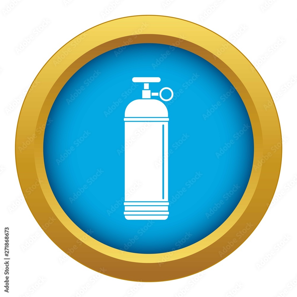 Poster compressed gas container icon blue vector isolated on white background for any design
