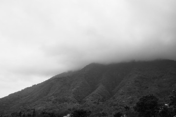 Cloud Covered San Pedro Volcano on Lake Atitlan, Guatemala