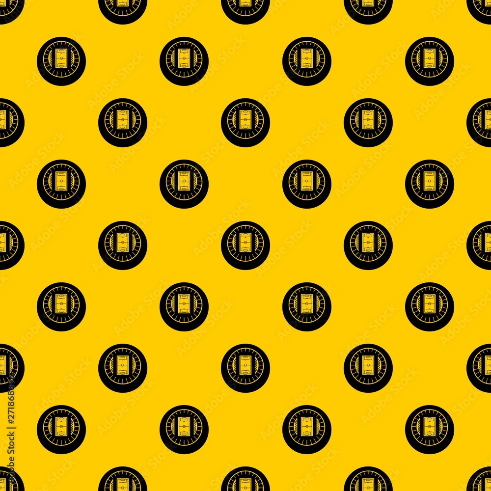 Poster round stadium top view pattern seamless vector repeat geometric yellow for any design