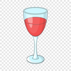 Glass of red wine icon. Cartoon illustration of glass of red wine vector icon for web