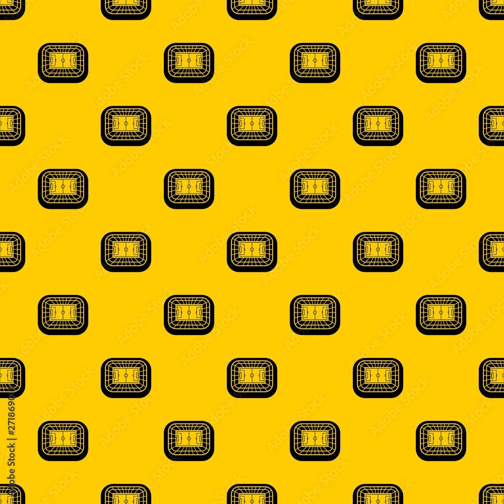 Poster stadium top view pattern seamless vector repeat geometric yellow for any design