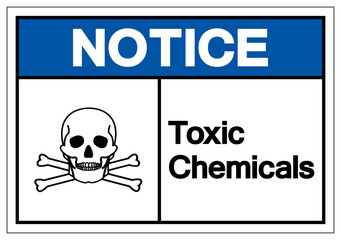 Obraz premium Notice Toxic Chemicals Symbol Sign, Vector Illustration, Isolate On White Background Label. EPS10