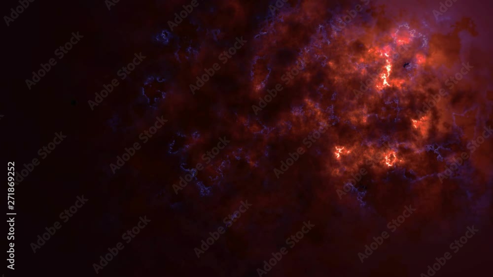 Poster abstract background with animation burning around loop.3d animation 4k