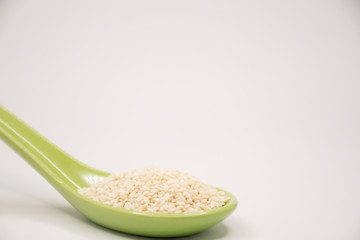 fresh sesame seeds, Sesamum indicum.