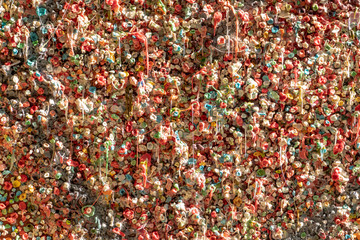 Chewing Gum Covering Wall