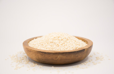 fresh sesame seeds, Sesamum indicum.