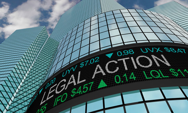 Legal Action Law Sue Business Company Stock Market 3d Illustration