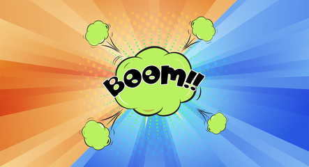 Versus letters fight illustration. Vector backdrop. Decorative background with bomb explosive in pop art style.