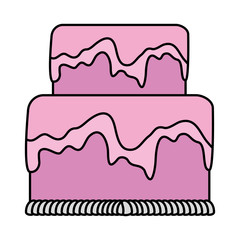 delicious sweet cake pastry icons