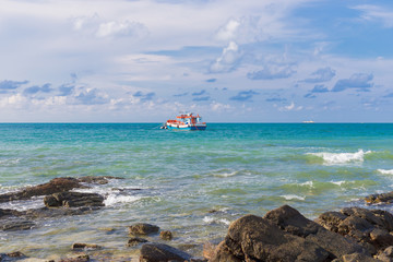 Summer background with  beautiful landscape view from samet island in Thailand.