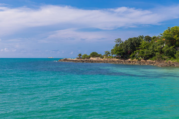 Summer background with  beautiful landscape view from samet island in Thailand.