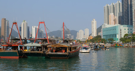 Hong Kong fishing harbor port