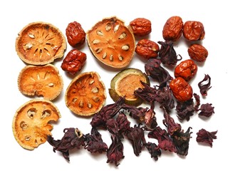 Dried herbs Bael, Jujube, Rosella