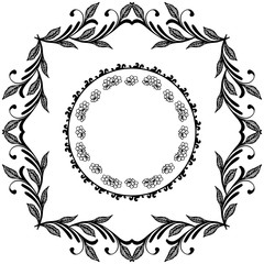 Vector illustration decoration drawing with ornate of flower frame