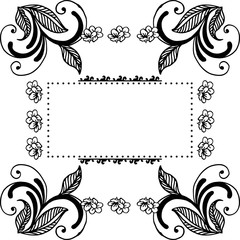 Vector illustration design flower frame with beautiful style