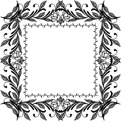 Vector illustration design wallpaper with various ornate of flower frame