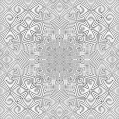 black and white ethnic seamless hypnotizing pattern