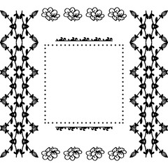 Vector illustration ornate wallpaper of flower frame for invitation card