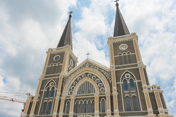 Fototapeta na wymiar Cathedral of the Immaculate Conception in Chanthaburi, Thailand