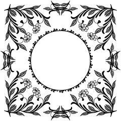 Vector illustration on a white background with various wreath frame
