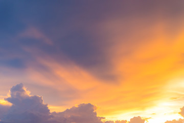 sky and clouds before sunset