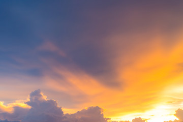 sky and clouds before sunset