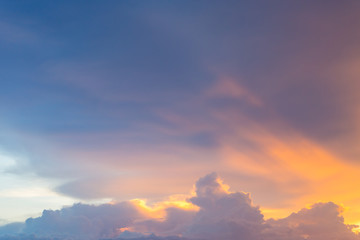 sky and clouds before sunset