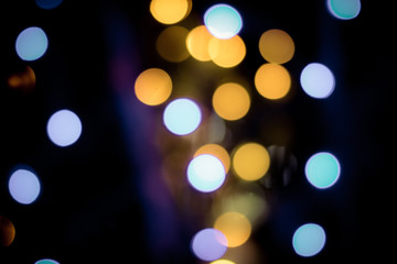 Defocused ligths of Christmas tree