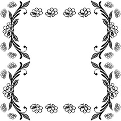 Vector illustration greeting card with various pattern flower frame