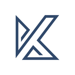 letter k logo with line art style,simple minimalist letter k logo