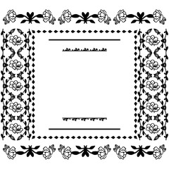 Vector illustration various pattern flower frame for invitation card