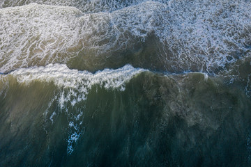 Obraz na płótnie Canvas Ocean Sky view,Waves on the beach as a background. Beautiful natural background