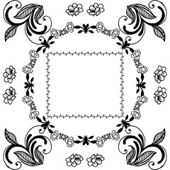Vector illustration greeting card with decoration flower frame