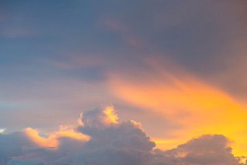 sky and clouds before sunset