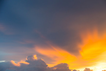 sky and clouds before sunset