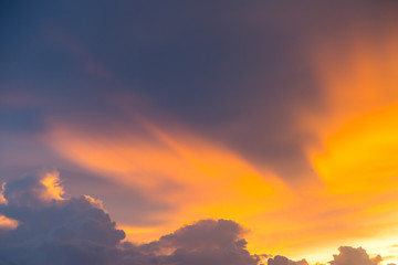 sky and clouds before sunset